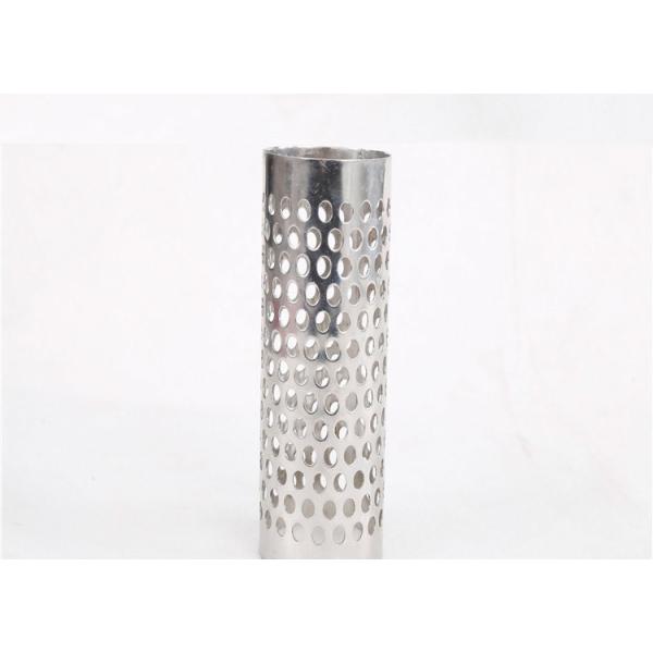 1-5mm Hole Size Perforated Round Steel Tubing 304 Stainless Flange Corrosion Resistance