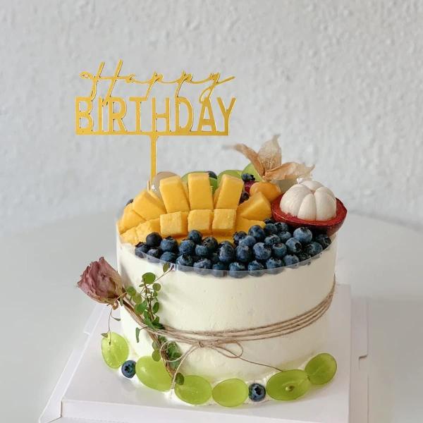 Birthday Cake Topper, 6pcs Acrylic Birthday Cake Toppers Happy Birthday Cake Toppers For Birthday Decorations