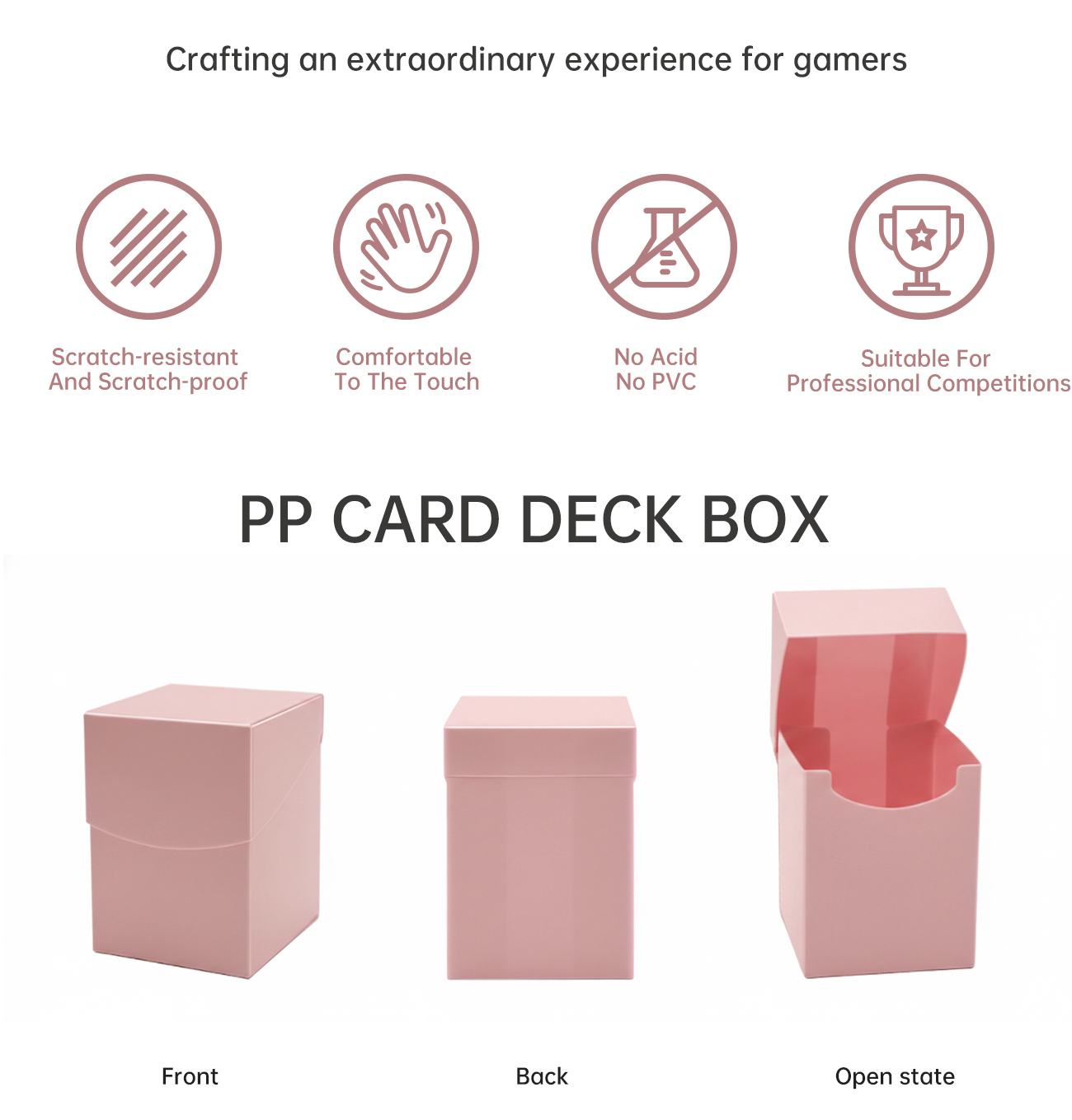 Custom PP Plastic Card Box Durable Secure Storage for MTG TCG Pokémon YuGiOh