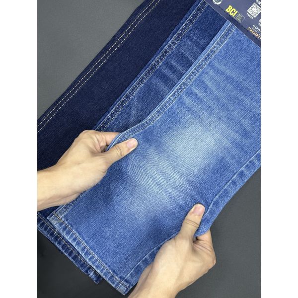 10.9oz Stretch Denim Fabric High Cotton Stretch Denim Dark Blue For Jeans And Casual Wear