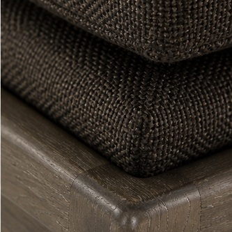 Modern Dark Wood Lounge Chair with Lumbar Cushion   CYC-045