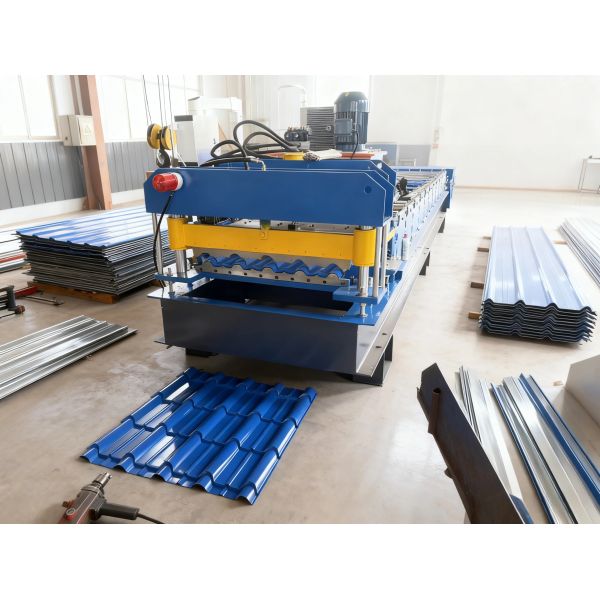 High Precision Roof Tile Roll Forming Machine with 0.3-0.8mm Material Thickness and 15-20m/min Forming Speed