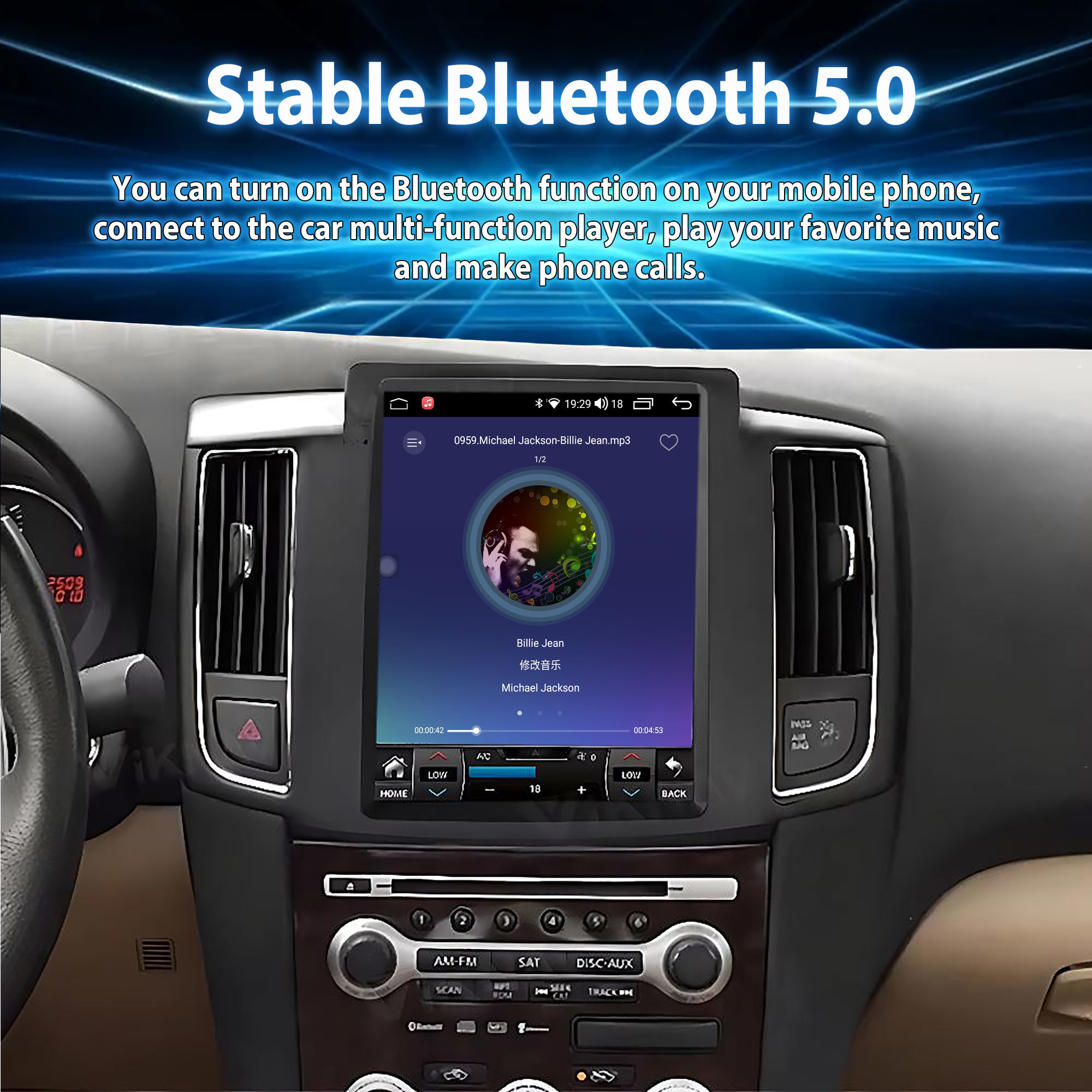 2008-2012 Nissan MAXIMA Double Din Bluetooth Head Unit Автомобильная стереозамена