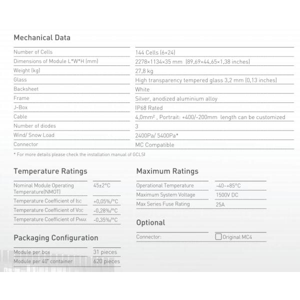 540w-560w Monocrystalline Solar Module With MC4 Connector Type TUV Certified Tempered Glass Aluminum Alloy Frame