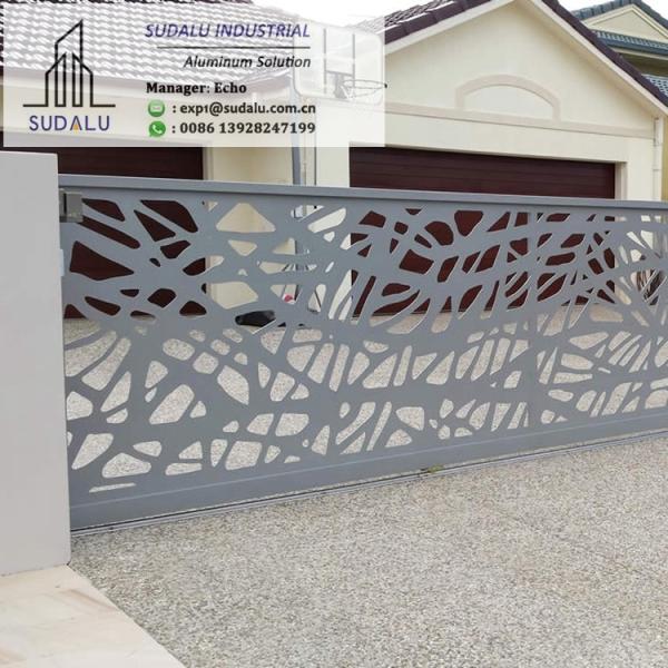 SUDALU 10 Years Warranty Outdoor Perforated Metal Laser Cut Aluminum Fence Panel from Foshan