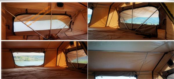Outdoor  Waterproof Aluminum Poles 2-4 People Travelling Camping Trailer Tent  Car Top Tent
