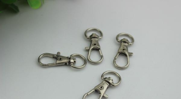 Bag accessories parts zinc alloy round 10 mm small claw snap hook clip for metal chain