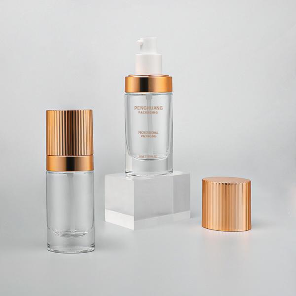 La base 30ml liquide claire à bouteilles la surface givrée par pompe de verre