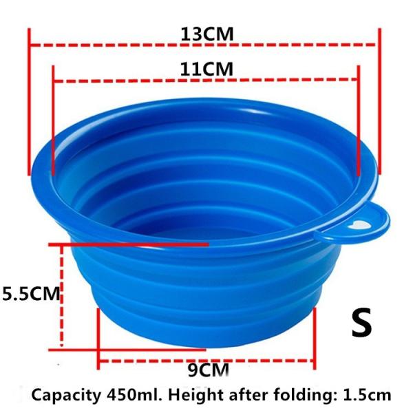Таз корма для домашних животных смертной казни через повешение перемещения не токсического смычка любимца силикона на открытом воздухе складывая
