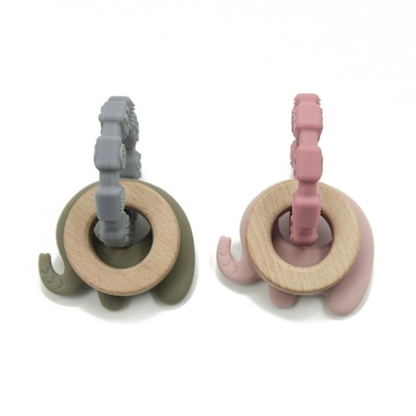 Easy Grip Shapes OEM Organic Teething Ring For Little Hands