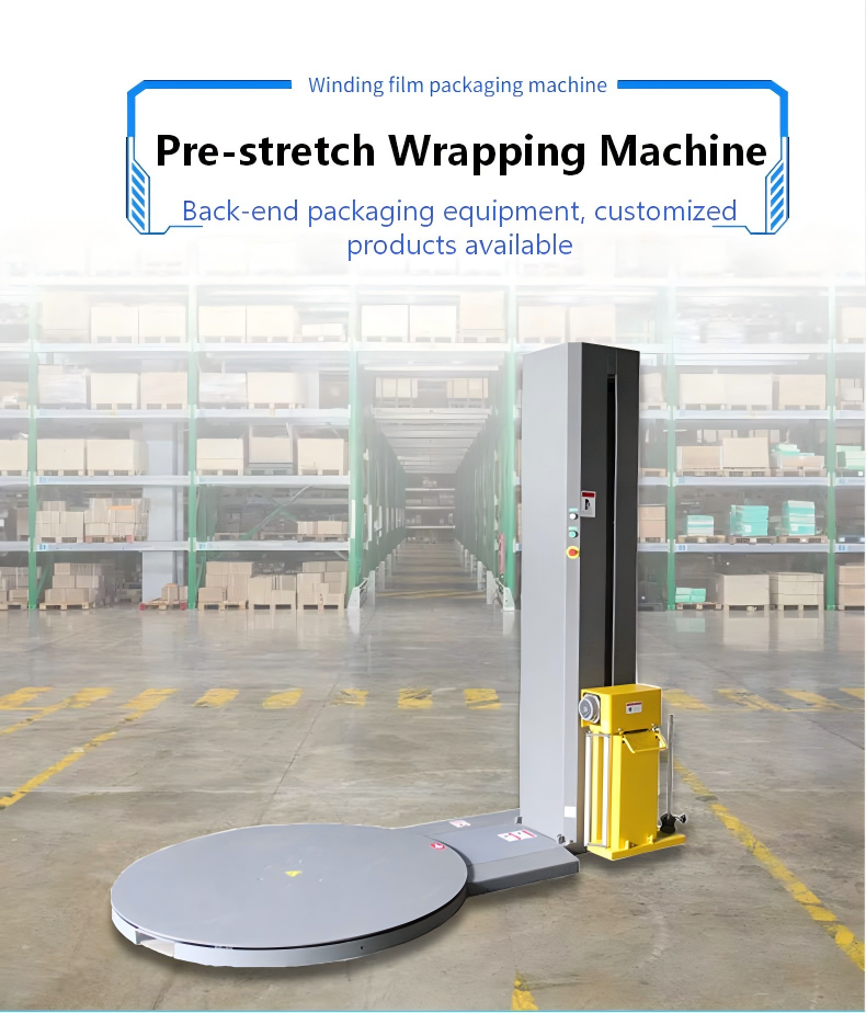 Automatic Pallet Wrapping Machine Vertical Turntable Wrapper Pre-stretch Film Wrapping Machine Automatic Film Wrapper