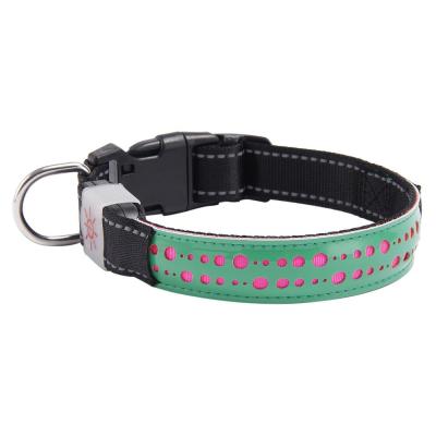 Recarregável ajustável de USB da coleira de cão do diodo emissor de luz personalizado para o cão Cat Night Safety