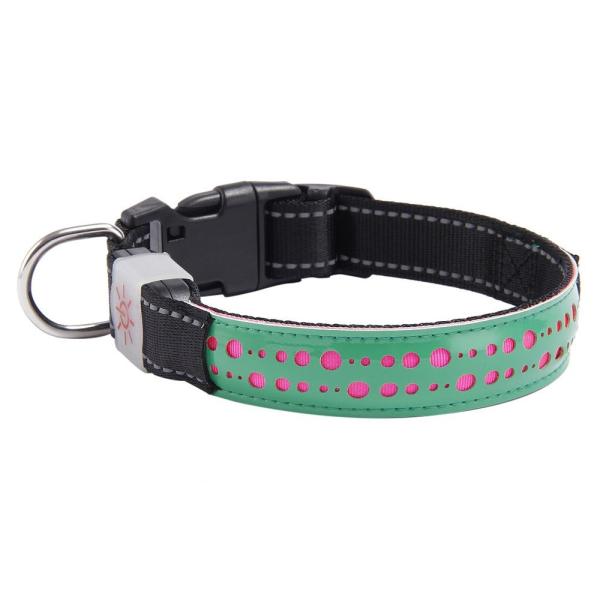 Recarregável ajustável de USB da coleira de cão do diodo emissor de luz personalizado para o cão Cat Night Safety
