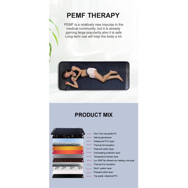Crystal Jade Far Infrared Heating Mat PEMF Pad For Pain Relief 110V-240V