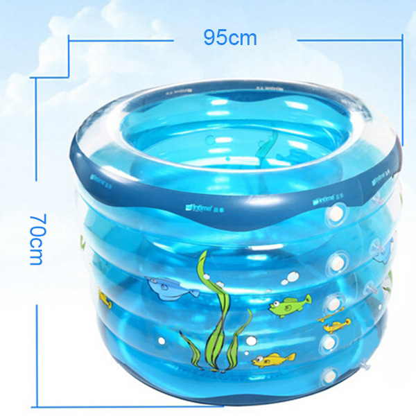 New Kids Baby Swimming Pools Inflatable Bathtub Toddler Water Fun 5-Ring Pool