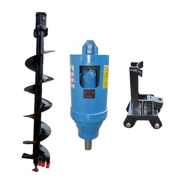 Hydraulic Auger Unit with 2000-15000 ft-lbs Torque and 20-60 RPM Variable Speed for 6-36 Inch Diameter Bits