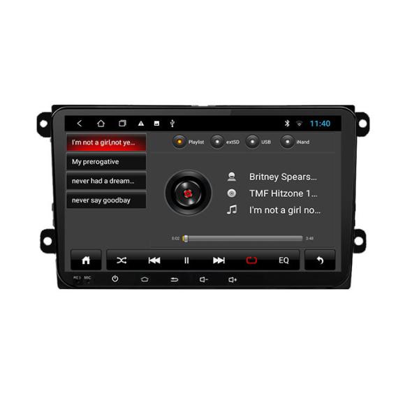 Double Din Volkswagen Touch Screen Radio 9 polegadas 4 núcleo 1GB + 16GB