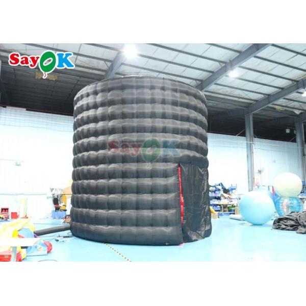 LED Inflatable Photo Booth Black Double Door 5m Diameter