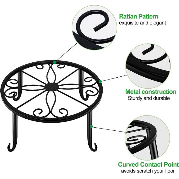 Винтажный дизайн стиль Металлические цветочные горшки Порошковые покрытые плантаторы для садового домашнего дисплея