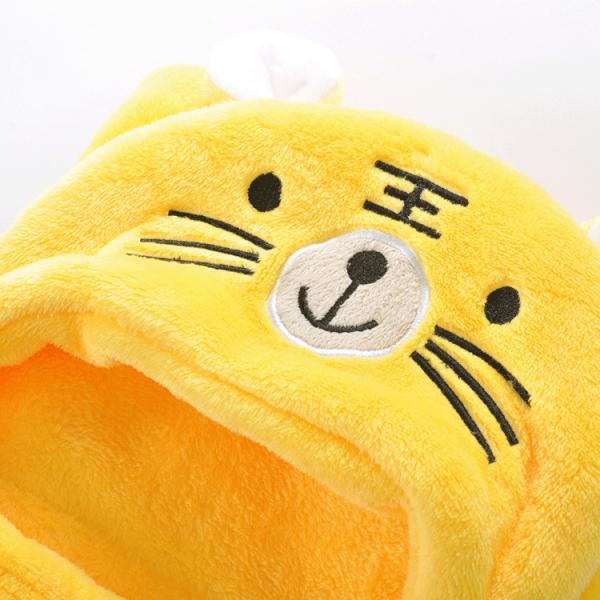 Yellow Tiger Cuddly Buddies Hooded Wrap Throw 100 Polyester Wrap Around Heated Blanket