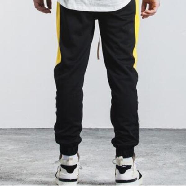 Side Striped Printing Mens Leisure Pants / Gym Casual Sports Pants Quick Dry