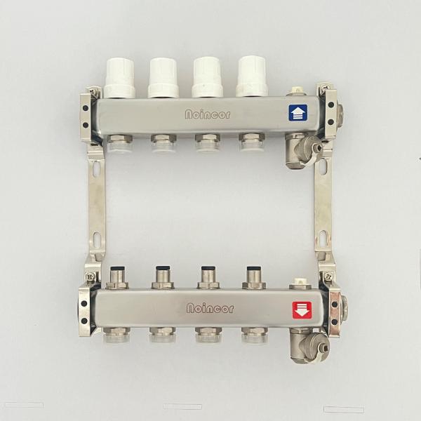 ZZ18155 PEX Radiant Floor Heating Stainless Steel Manifold Set , Underfloor Heating Manifolds Stainless Steel Manifold