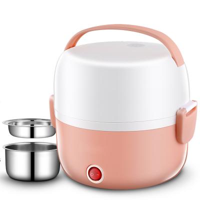Two Layers Electric Cooker Box 250W Pink Rice Cooker Custom Stainless Steel