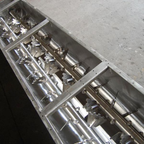 Custom Low Energy Consumption Continuous Paddle Mixer with Variable Speed and Safety Features for Various Industries