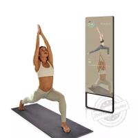 Display de espelho mágico de 55 polegadas com exercícios personalizados e monitor de frequência cardíaca