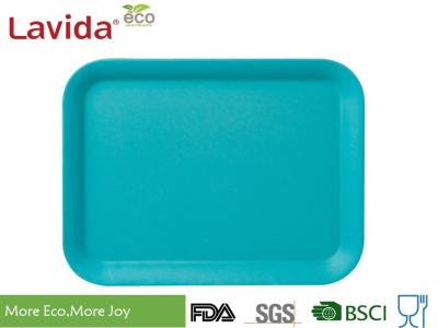 High Strength Solid Color Bamboo Fiber Tray American Style Low Thermal Conductivity