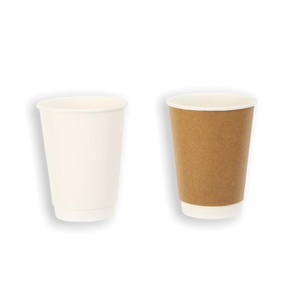 OEM Flexographic Printing Disposable Coffee Cup Double-Layer Insulated Paper Cup Covered Thermos Cup
