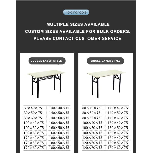 Modern Double Layer Foldable Lightweight Waterproof Outdoor Metal Table Rectangular Office Meeting Study Computer Training Desk