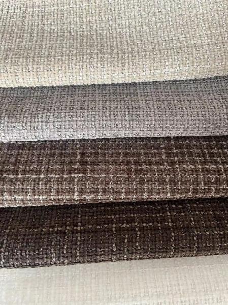 Europe Style Chenille Sofa Fabric Water Resistant With Plain Style