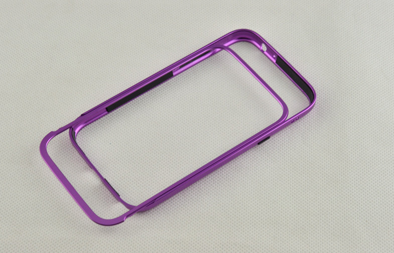 Samsung Galaxy Note 2 Aluminum Bumper Case Purple Metal Frame Hard Cover