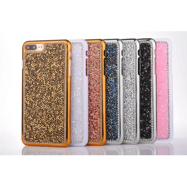 TPU Plating Glitter Jelly Color Pasted Back Cover Cell Phone Case For iPhone 7 6s Plus