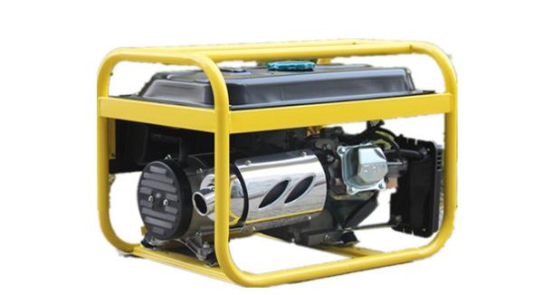 Family Use Petrol Electric Generator 2 Kw , Yellow Gasoline Generator Set Strong Anti - Vibration
