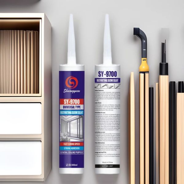 General-purpose silicone sealant, with high viscosity and excellent waterproof and moisture-proof properties, suitable for general sealing of doors and windows, glass, metals, ceramics, wood