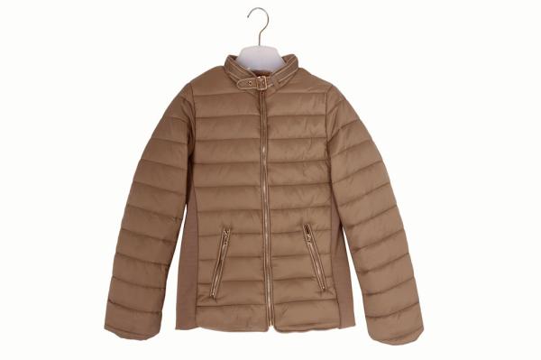 Black Padded Junior Girls Lightweight Puffer Jacket Multicolor