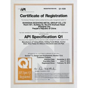 Shanghai Bozhong Metal Group Co., Ltd. Сертификации