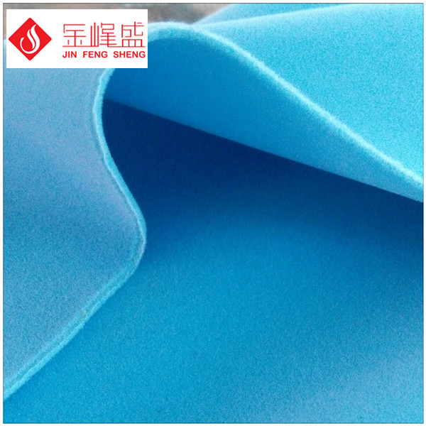 Blue Plain Double Faced Fabric , Velvet Flock Fabric For Packaging Pouches Material