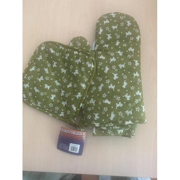 Machine Washable potholder set heat resistant Oven Mitts And Pot Holders