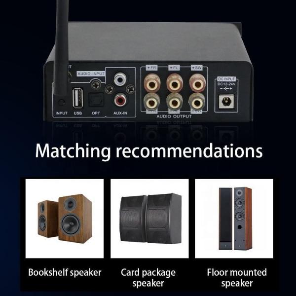 TPA3116 Digital Amplifier 100W Stereo HiFi Class D with Bluetooth 5.0 and Aluminum Alloy Housing