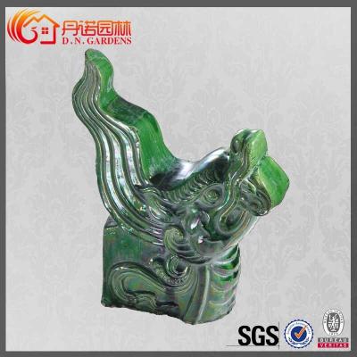 House Porcelain Chinese Roof Ornaments Eaves Figure Ornate Roof Ridge Tiles