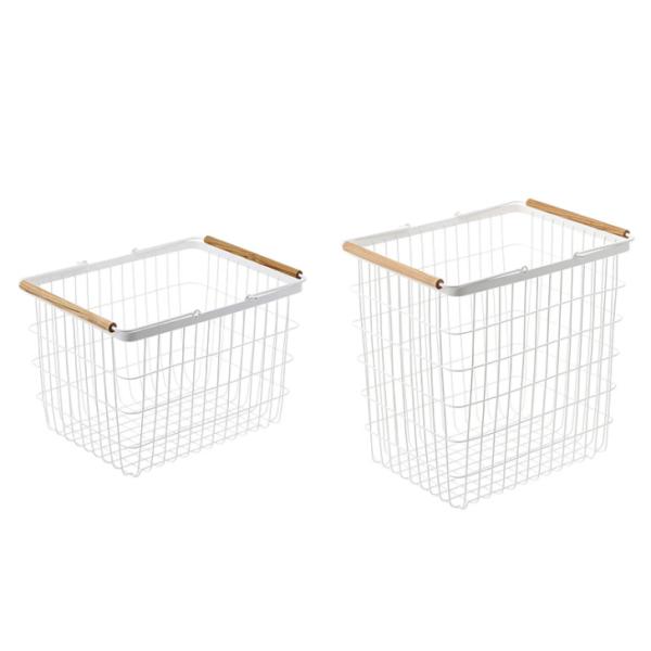 Two Layers Galvanized 960mm Height Steel Laundry Basket