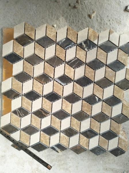 Espessura mosic da telha 10mm do hexágono de mármore branco para o banheiro/cozinha