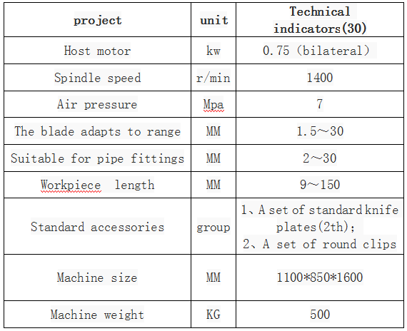 30 Hydraulic Double Head Pneumatic Chamfering Machine For Flattening Ends Of Metal Pipes