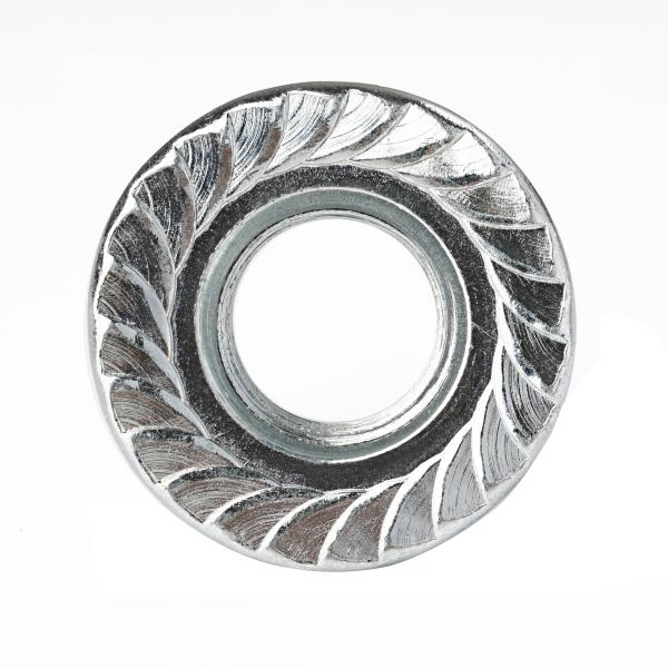 Carbon Steel Q235 / 35K Hexagon Flange Nuts Galvanization Din 6923 ISO 4161