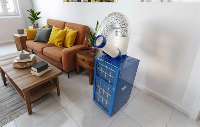 Unidad de aire acondicionado móvil negro Anticorrosión Ahorro de energía de alta eficiencia