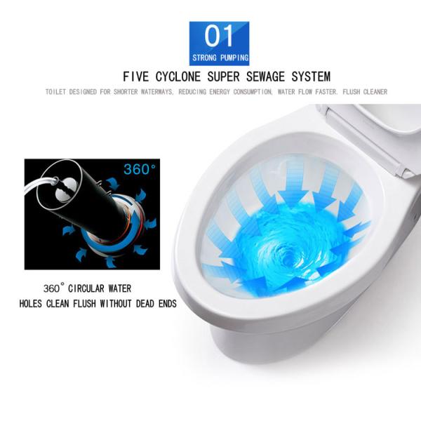 портативная машинка Wc Washdown туалета 3L 6L двухкусочной установленная стеной полная