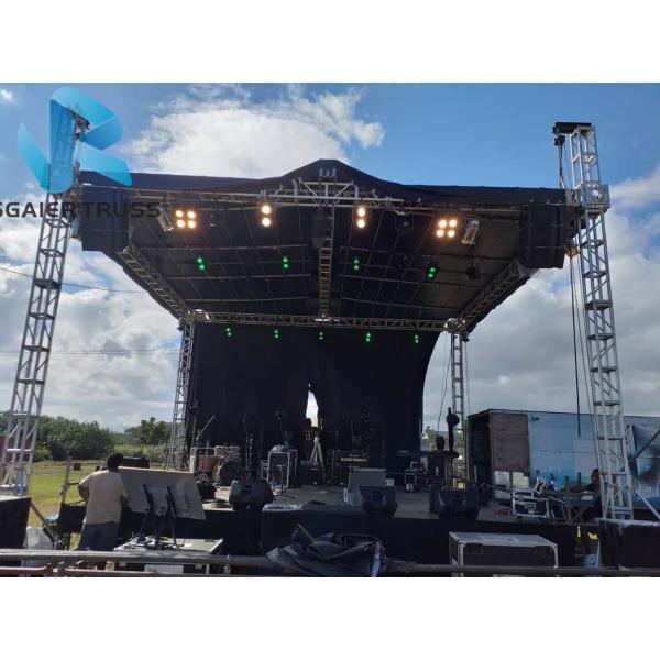 High Performance Lighting Box Truss , Silver / Black Lightweight Lighting Truss